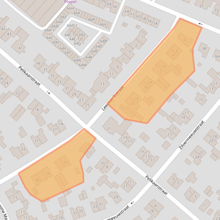 Kaart van postcodegebied 1171TX.