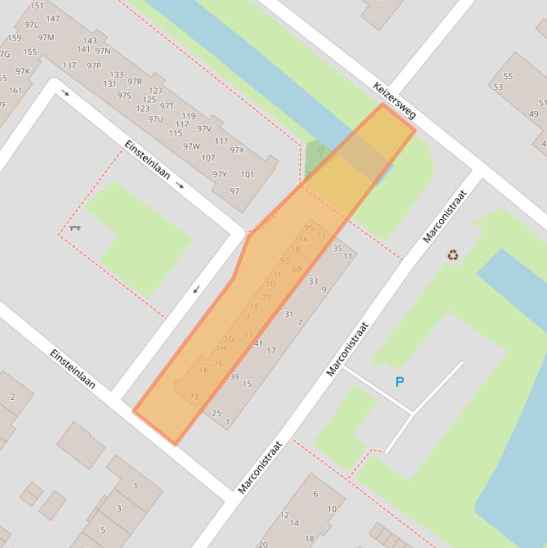 Kaart van postcodegebied 1171VP.