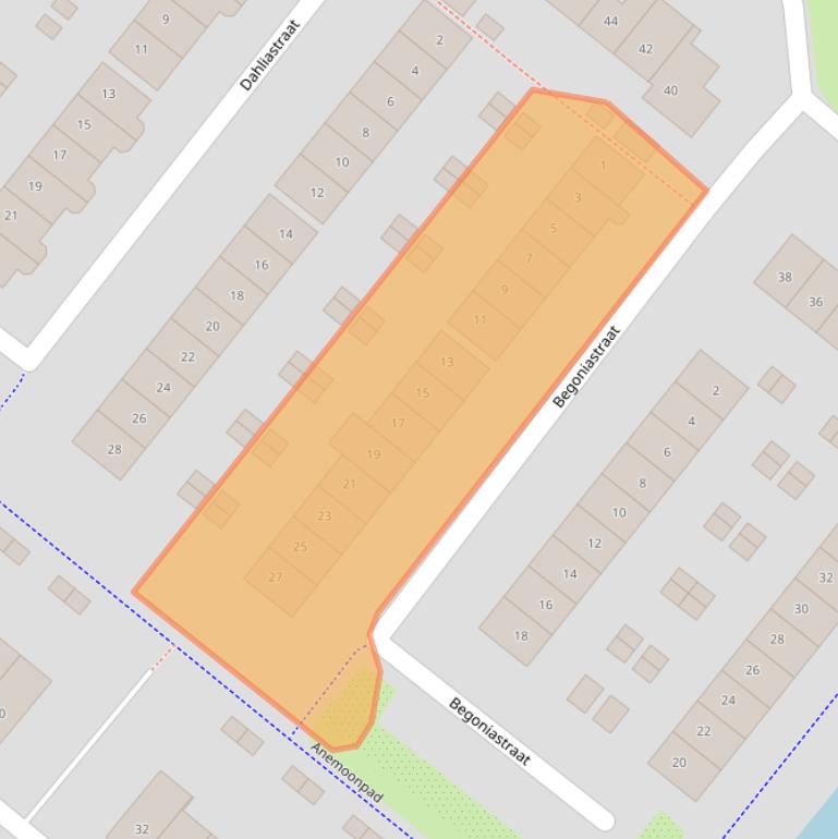 Kaart van postcodegebied 1171WK.