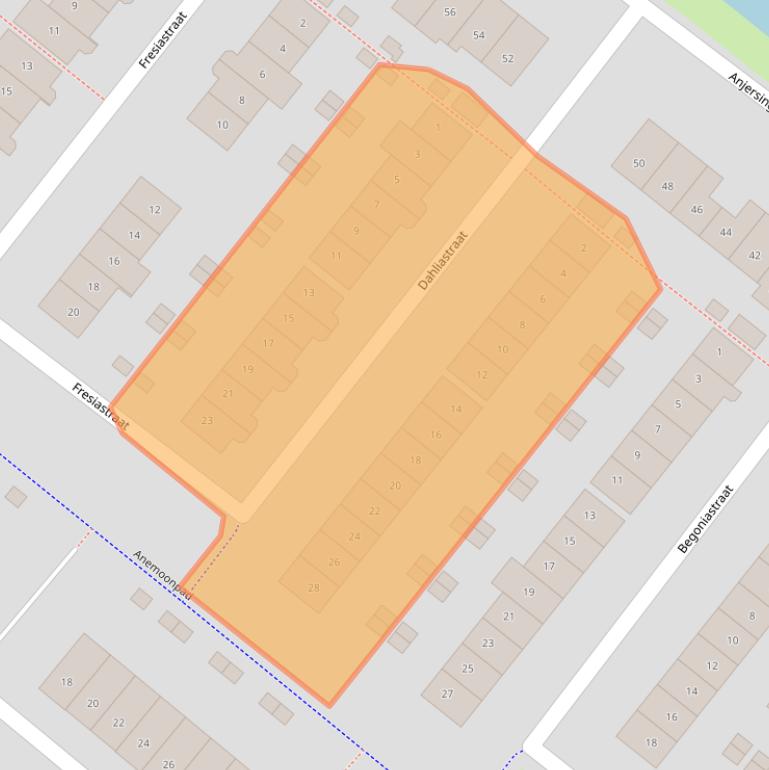 Kaart van postcodegebied 1171WN.