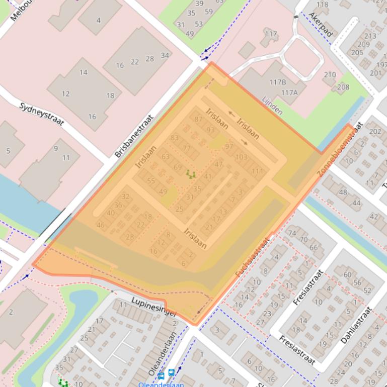 Kaart van postcodegebied 1171WS.