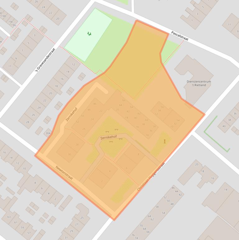 Kaart van postcodegebied 1171WT.