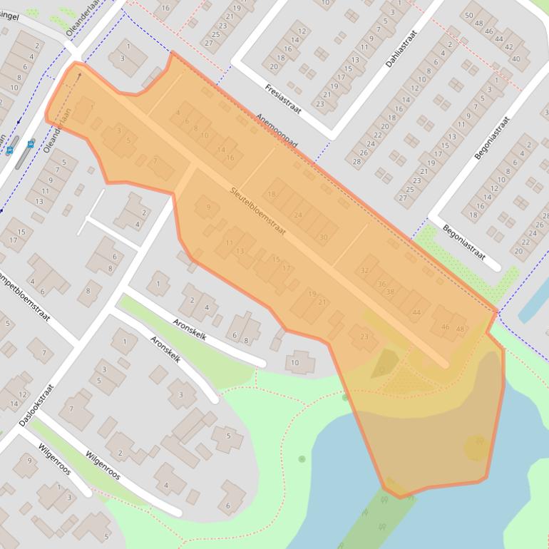 Kaart van postcodegebied 1171WZ.