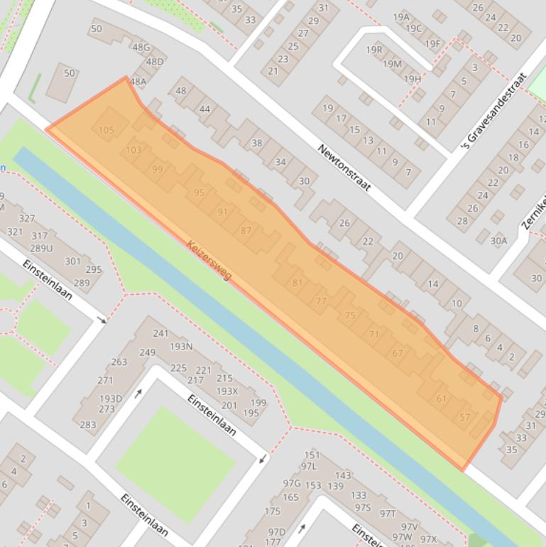 Kaart van postcodegebied 1171XC.
