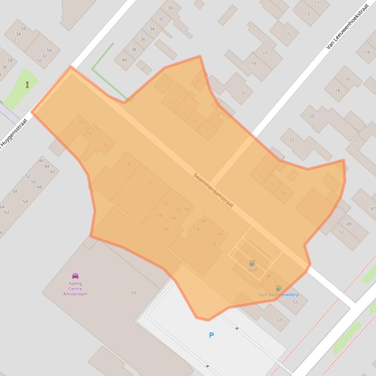 Kaart van postcodegebied 1171XJ.