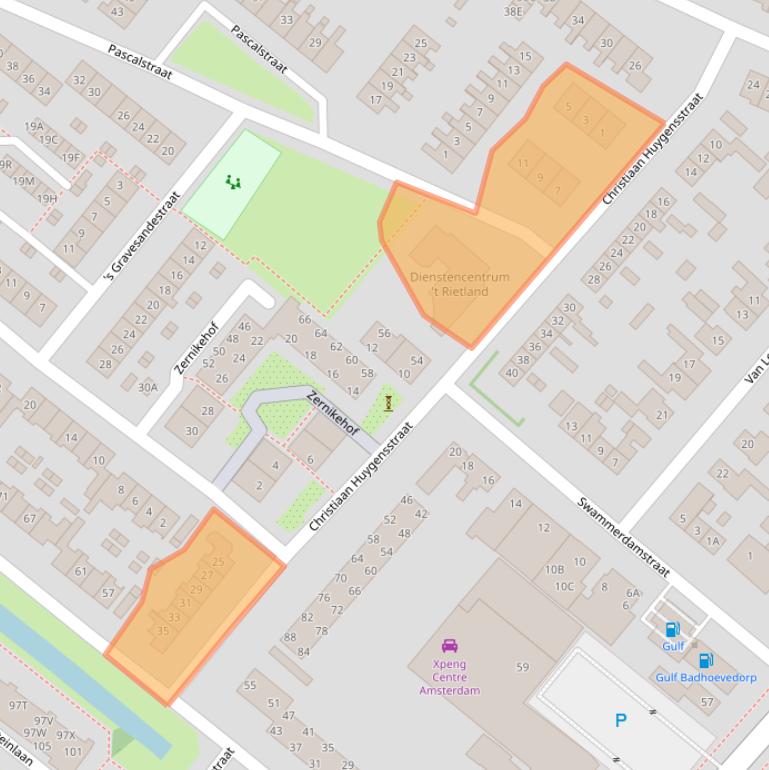 Kaart van postcodegebied 1171XL.