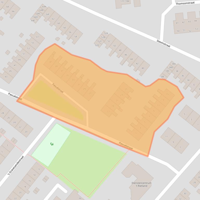 Kaart van postcodegebied 1171XR.