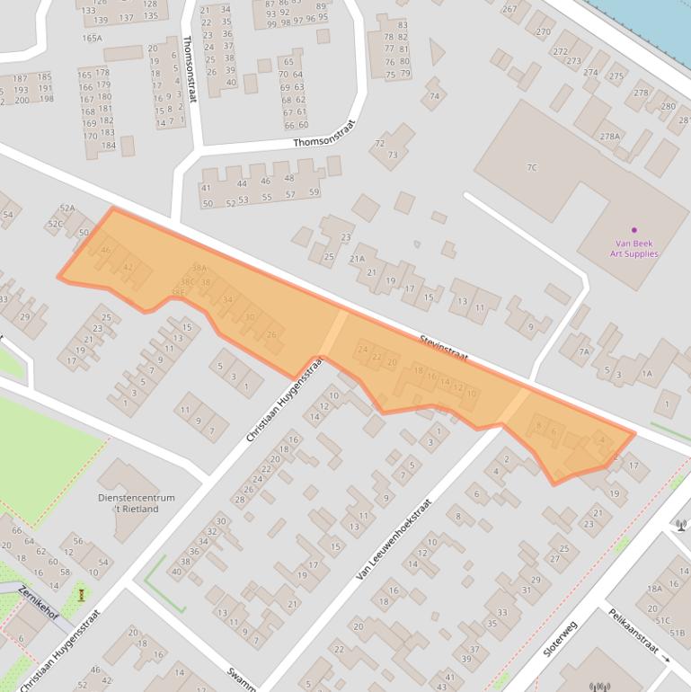 Kaart van postcodegebied 1171XX.