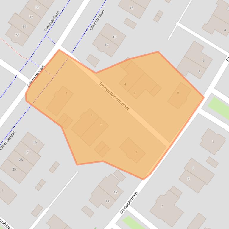 Kaart van postcodegebied 1171ZT.