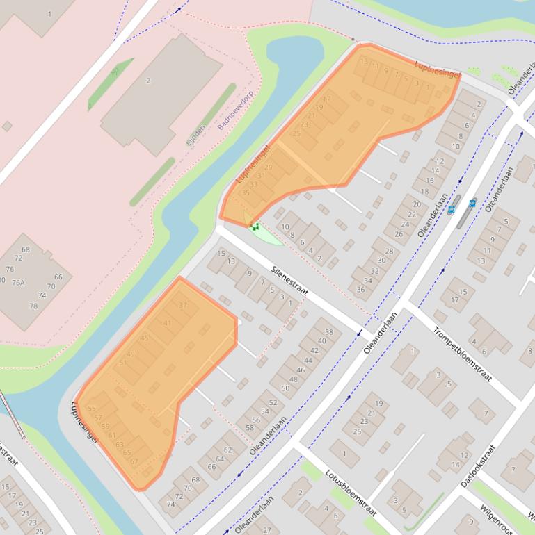 Kaart van postcodegebied 1171ZW.