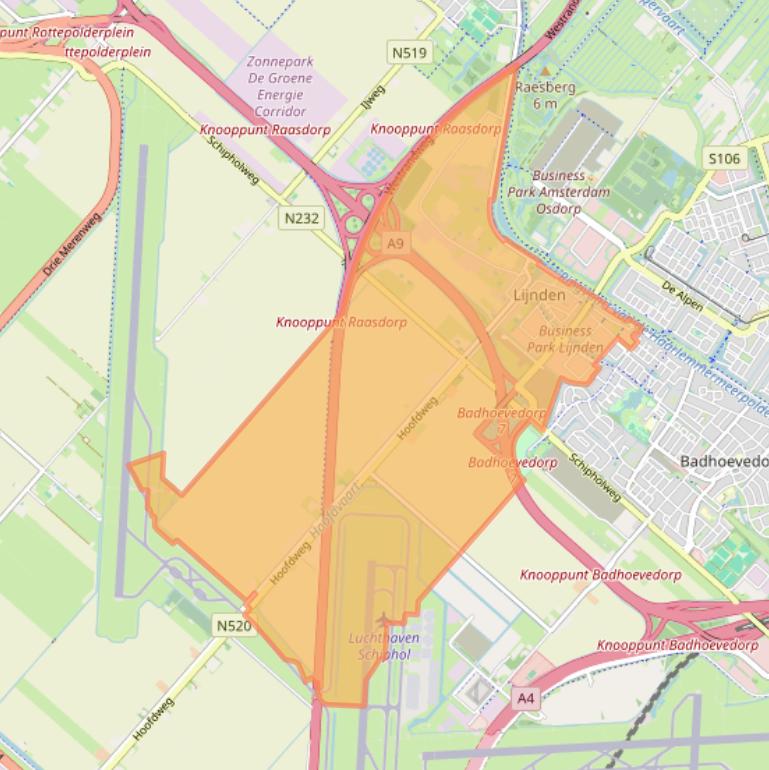 Kaart van postcodegebied 1175.