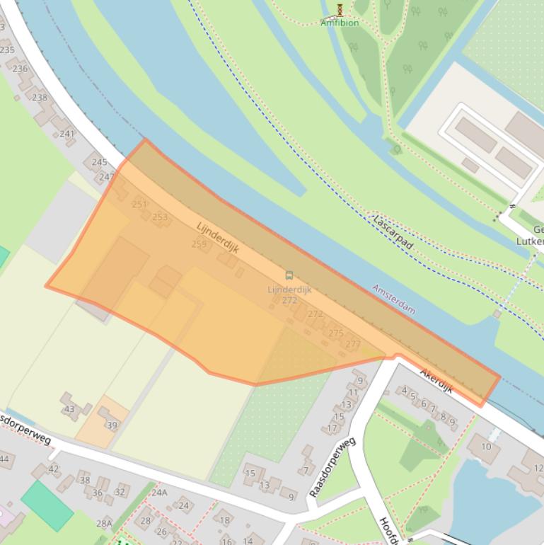 Kaart van postcodegebied 1175KJ.