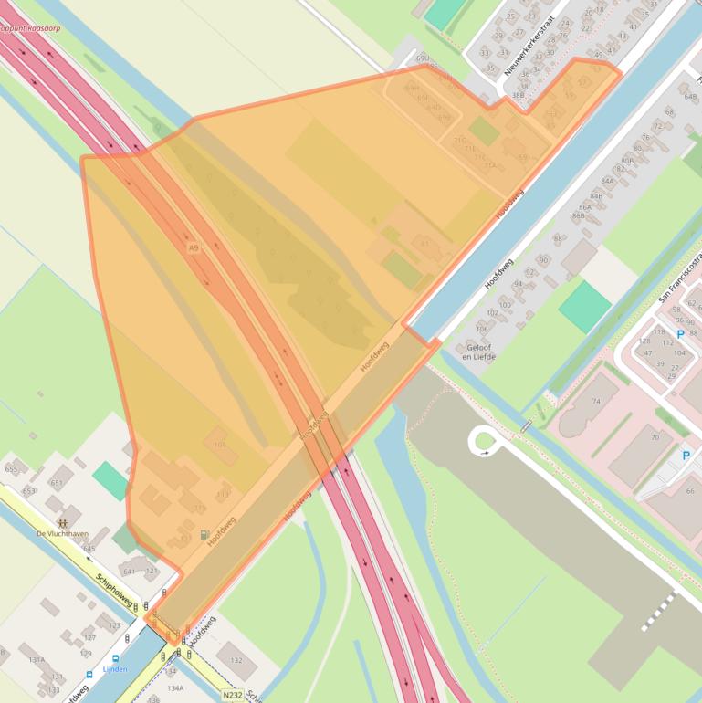 Kaart van postcodegebied 1175KM.