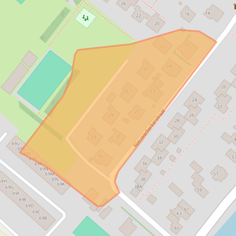 Kaart van postcodegebied 1175KS.