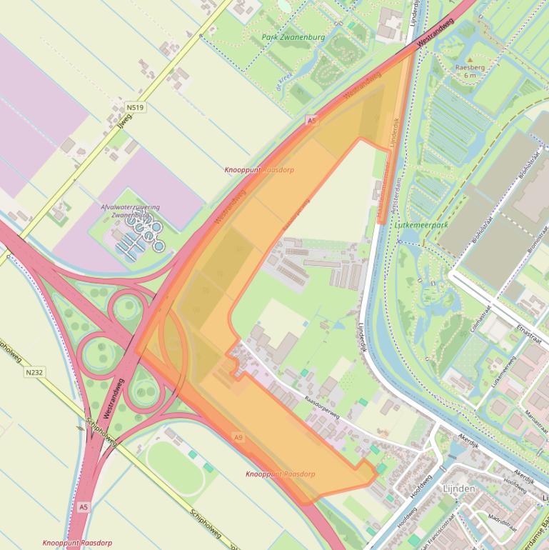 Kaart van postcodegebied 1175KZ.