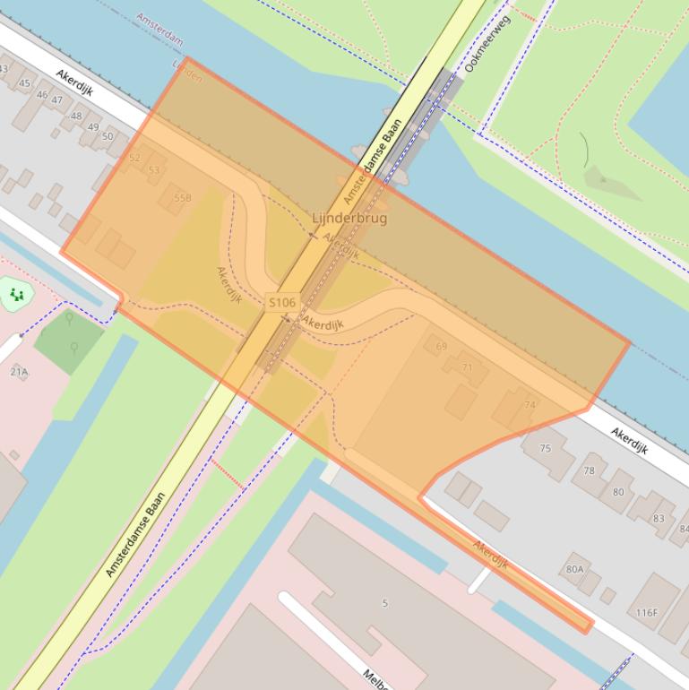 Kaart van postcodegebied 1175LH.