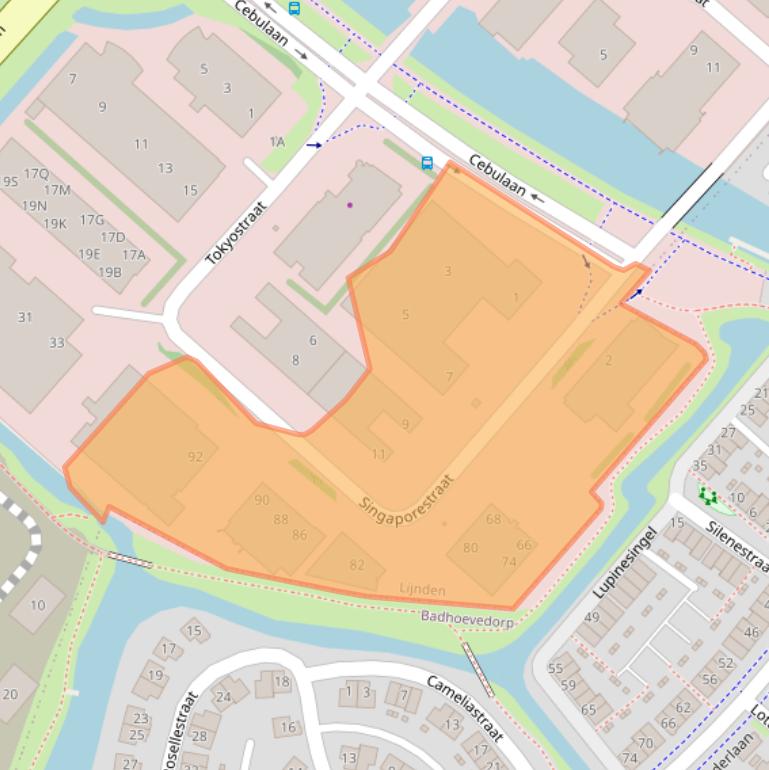 Kaart van postcodegebied 1175RA.