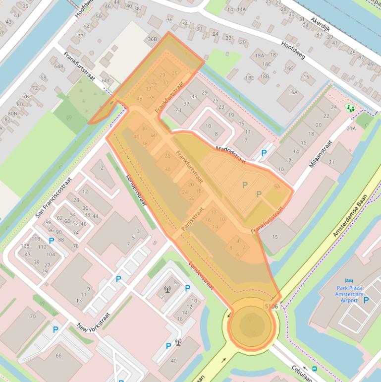 Kaart van postcodegebied 1175RH.