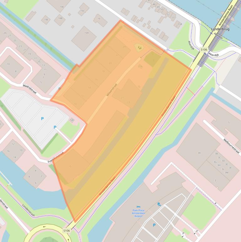 Kaart van postcodegebied 1175RJ.