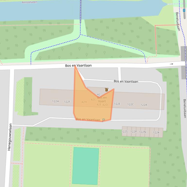 Kaart van postcodegebied 1181AC.