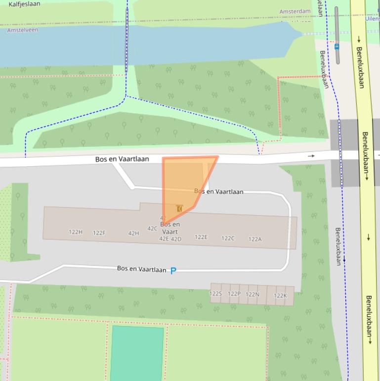 Kaart van postcodegebied 1181AD.