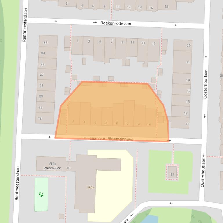 Kaart van postcodegebied 1181AP.