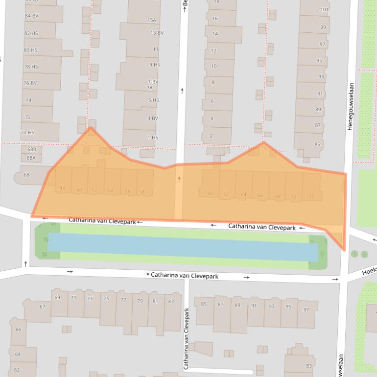 Kaart van postcodegebied 1181AV.