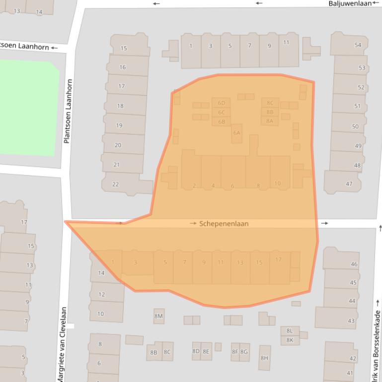 Kaart van postcodegebied 1181BB.