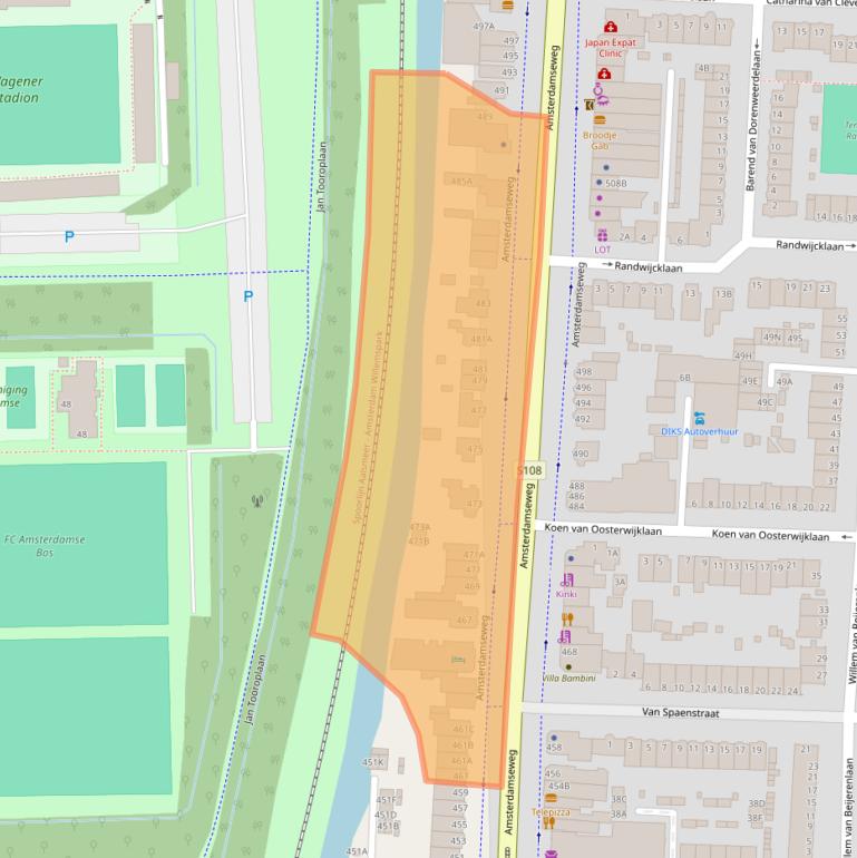 Kaart van postcodegebied 1181BR.