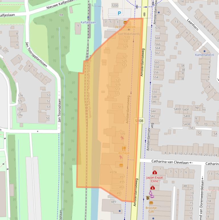 Kaart van postcodegebied 1181BS.
