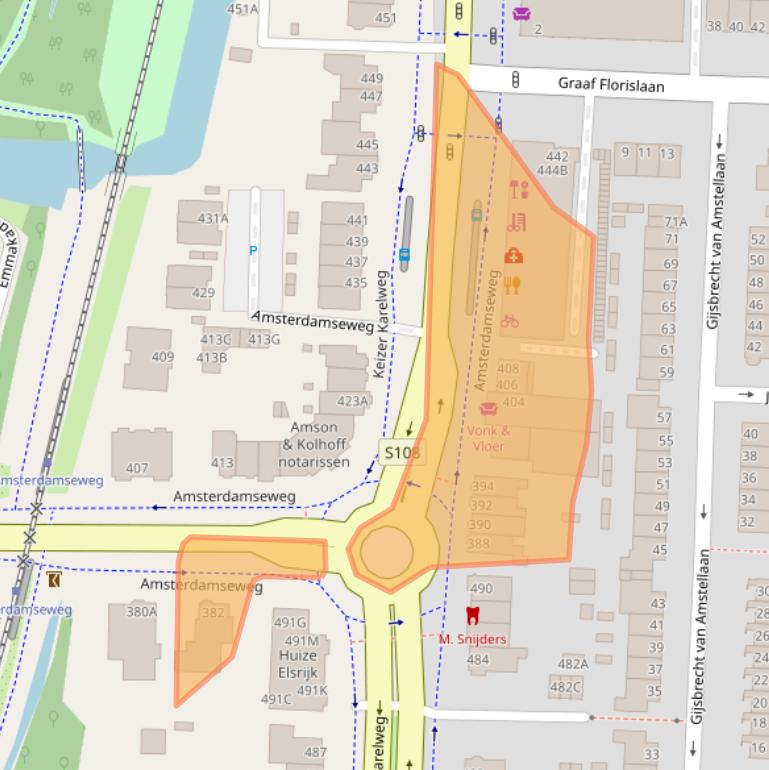 Kaart van postcodegebied 1181BT.