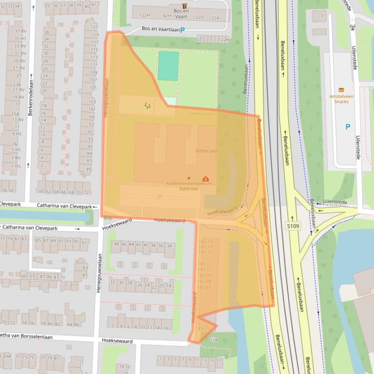 Kaart van postcodegebied 1181CD.