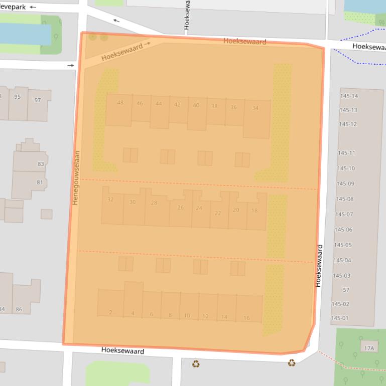 Kaart van postcodegebied 1181CE.