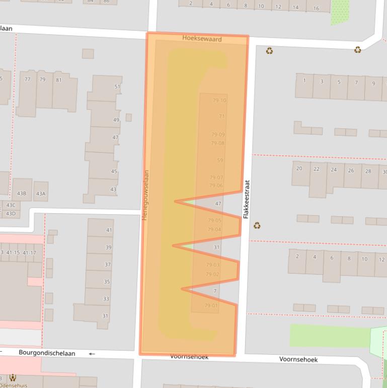 Kaart van postcodegebied 1181CH.