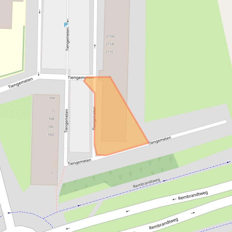 Kaart van postcodegebied 1181CS.