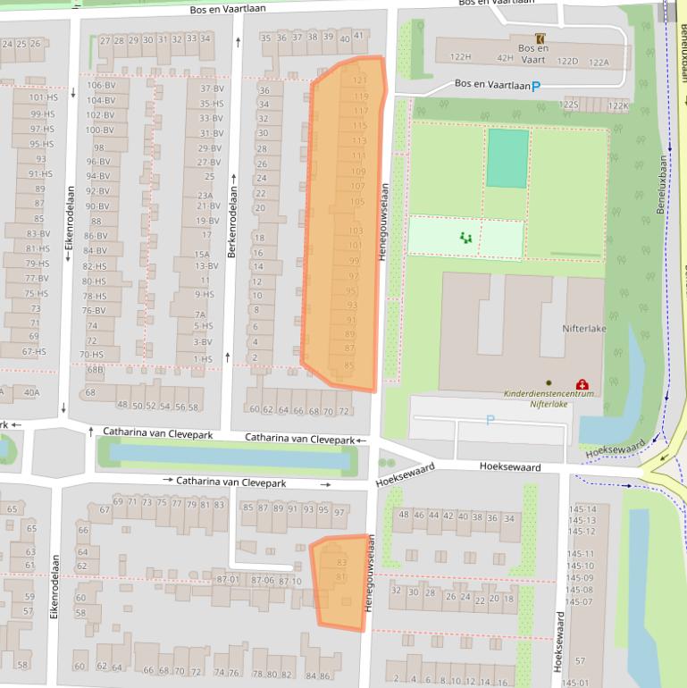 Kaart van postcodegebied 1181CW.