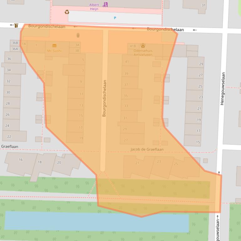 Kaart van postcodegebied 1181DC.