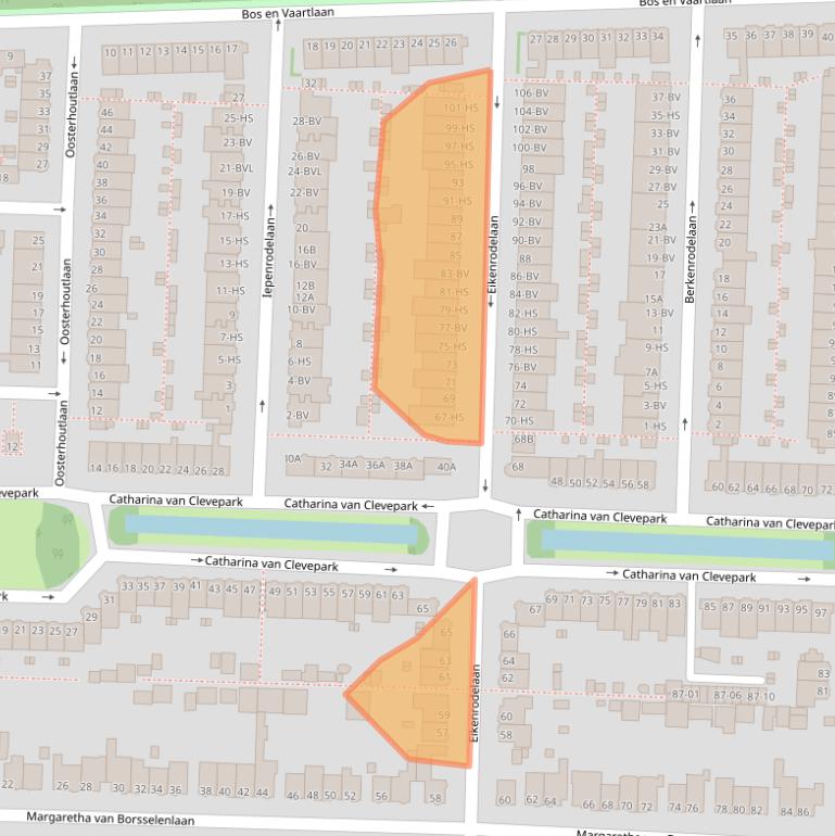 Kaart van postcodegebied 1181DG.