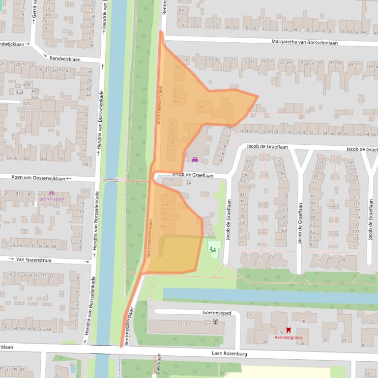 Kaart van postcodegebied 1181DP.
