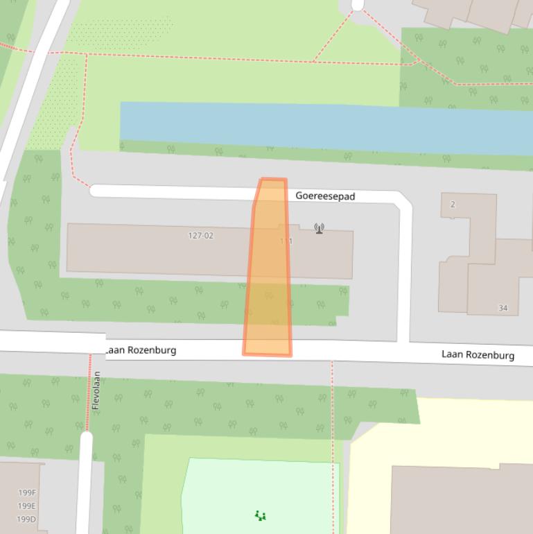 Kaart van postcodegebied 1181EN.