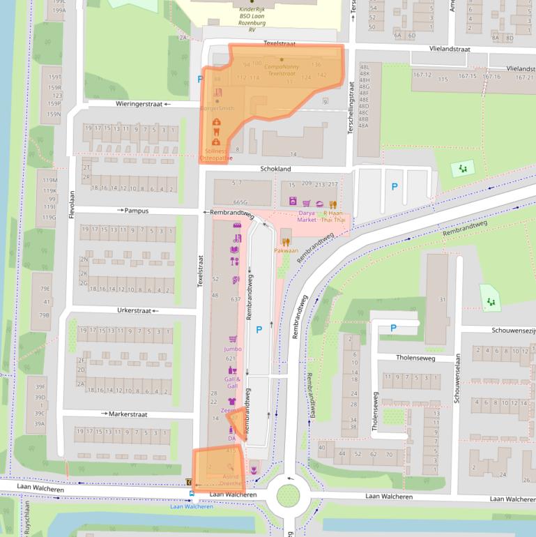 Kaart van postcodegebied 1181ES.