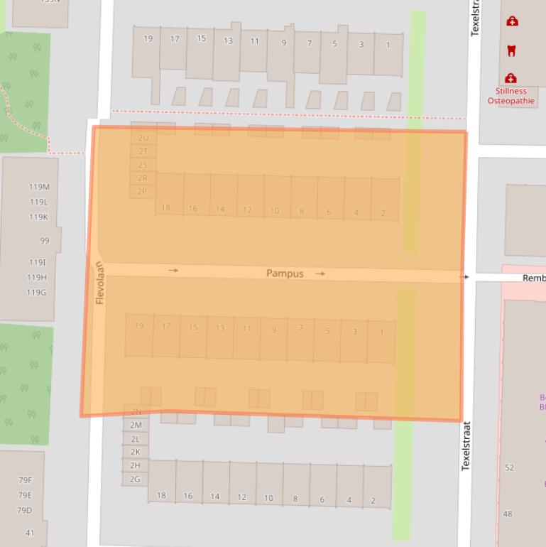 Kaart van postcodegebied 1181EV.