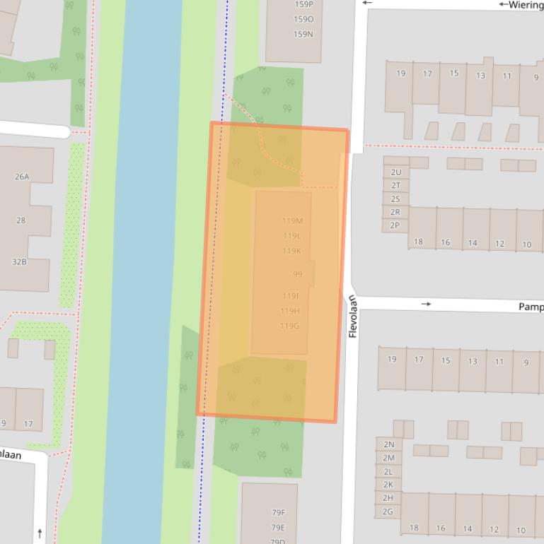 Kaart van postcodegebied 1181GB.