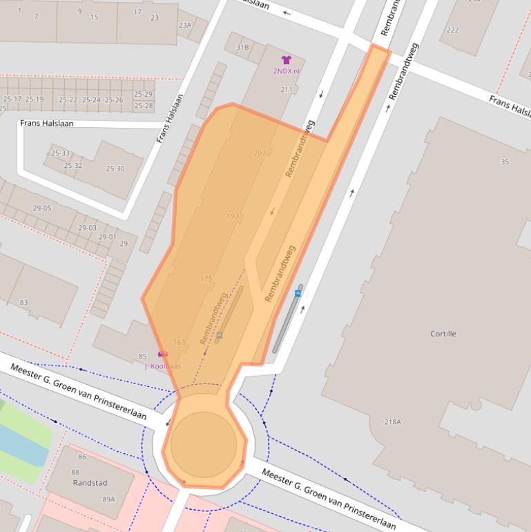 Kaart van postcodegebied 1181GH.