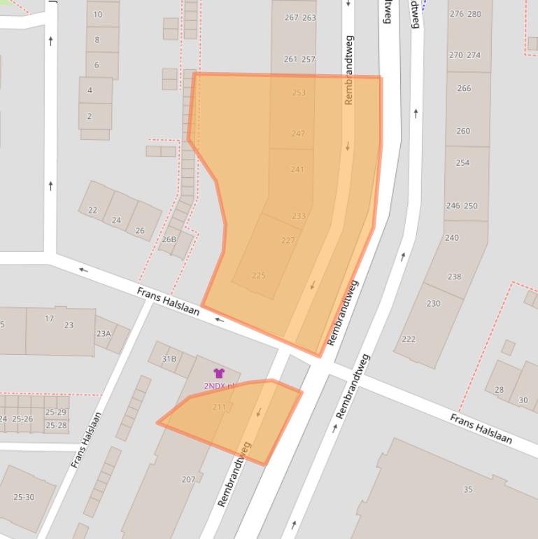 Kaart van postcodegebied 1181GJ.