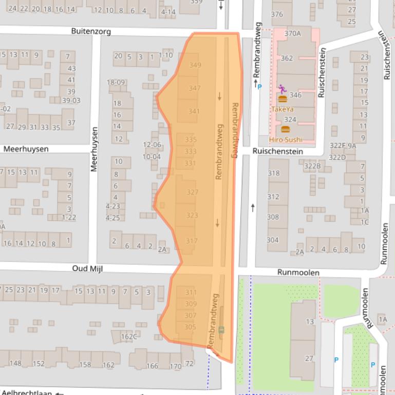 Kaart van postcodegebied 1181GL.