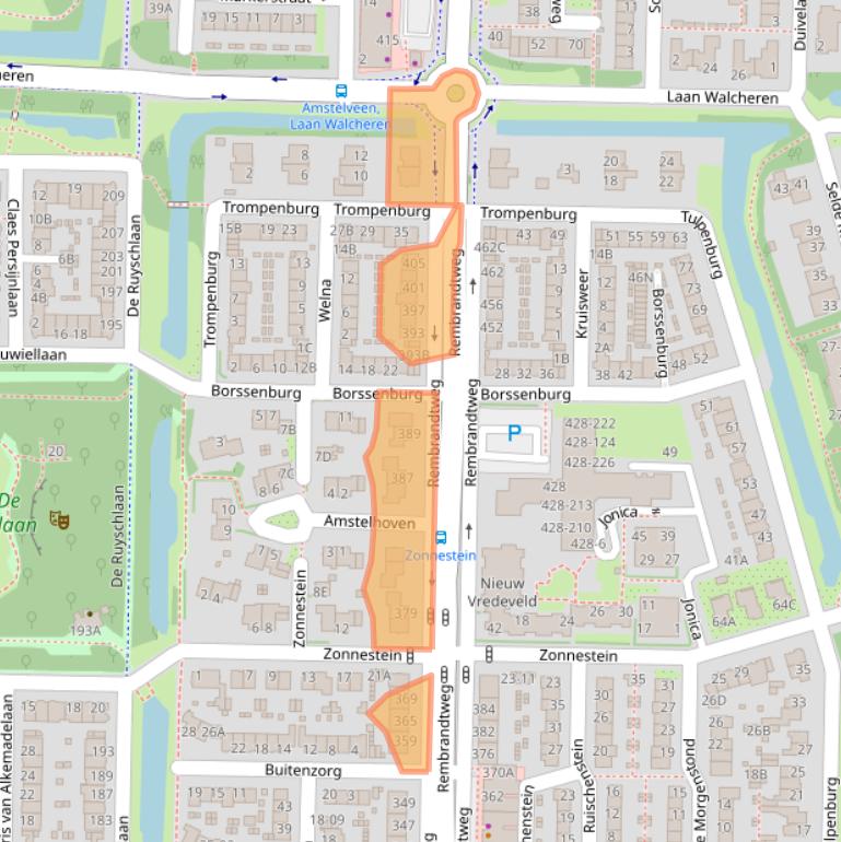 Kaart van postcodegebied 1181GM.