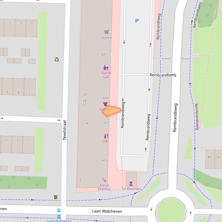 Kaart van postcodegebied 1181GP.