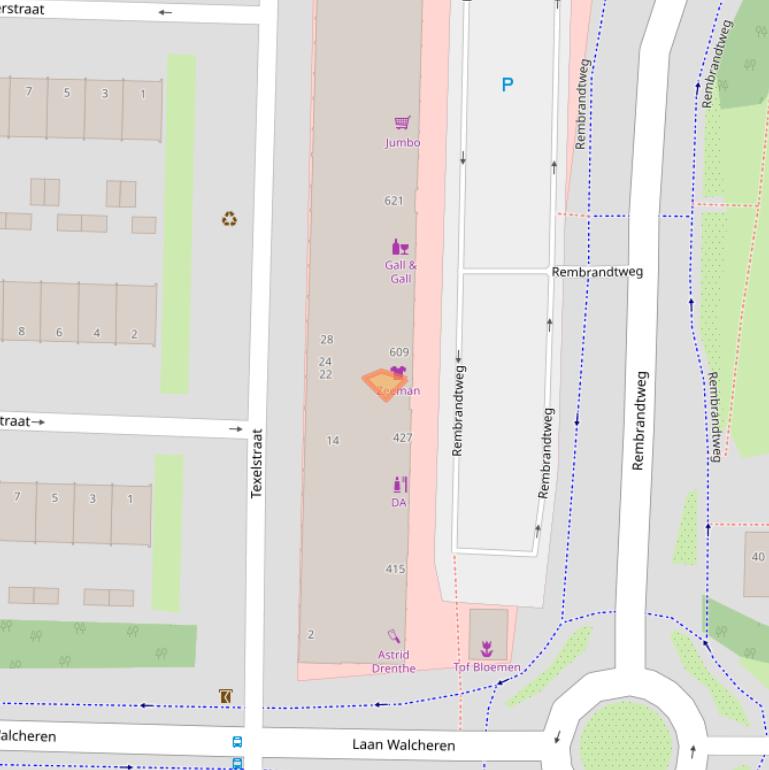 Kaart van postcodegebied 1181GR.