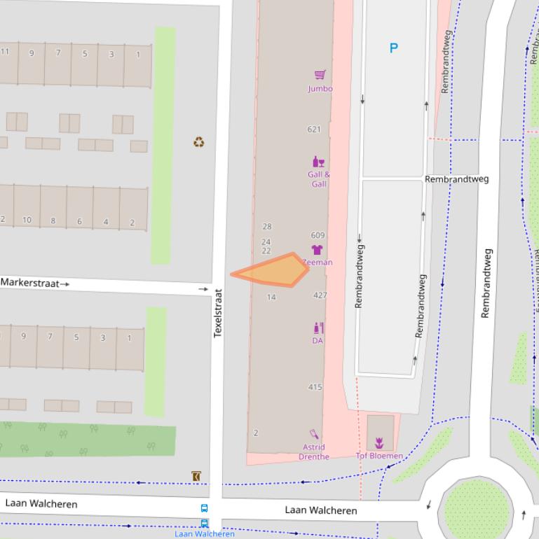 Kaart van postcodegebied 1181GS.